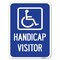 Signmission Handicap Visitor With Graphic Heavy-Gauge Aluminum Rust Proof Parking Sign, 18" x 24", A-1824-23920 A-1824-23920 - alternate 1
